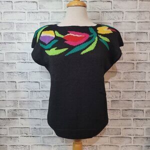 NWT Vintage DeLoacho by Sara Outland Cap Sleeve Sweater Size L